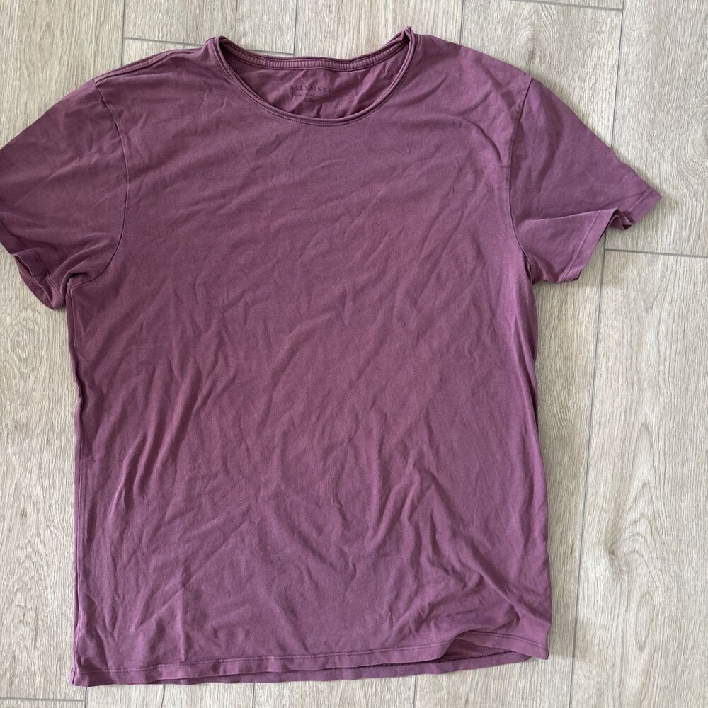 AllSaints Digit Lightweight Mauve Rose Short Sleeve Gothic TShirt Medium